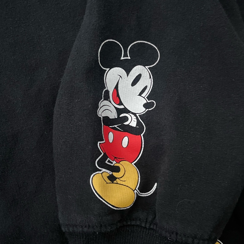 Men’s Disneyland Resort Disney Mickey Mouse Black Crewneck Sweatshirt Size S - Picture 6 of 10